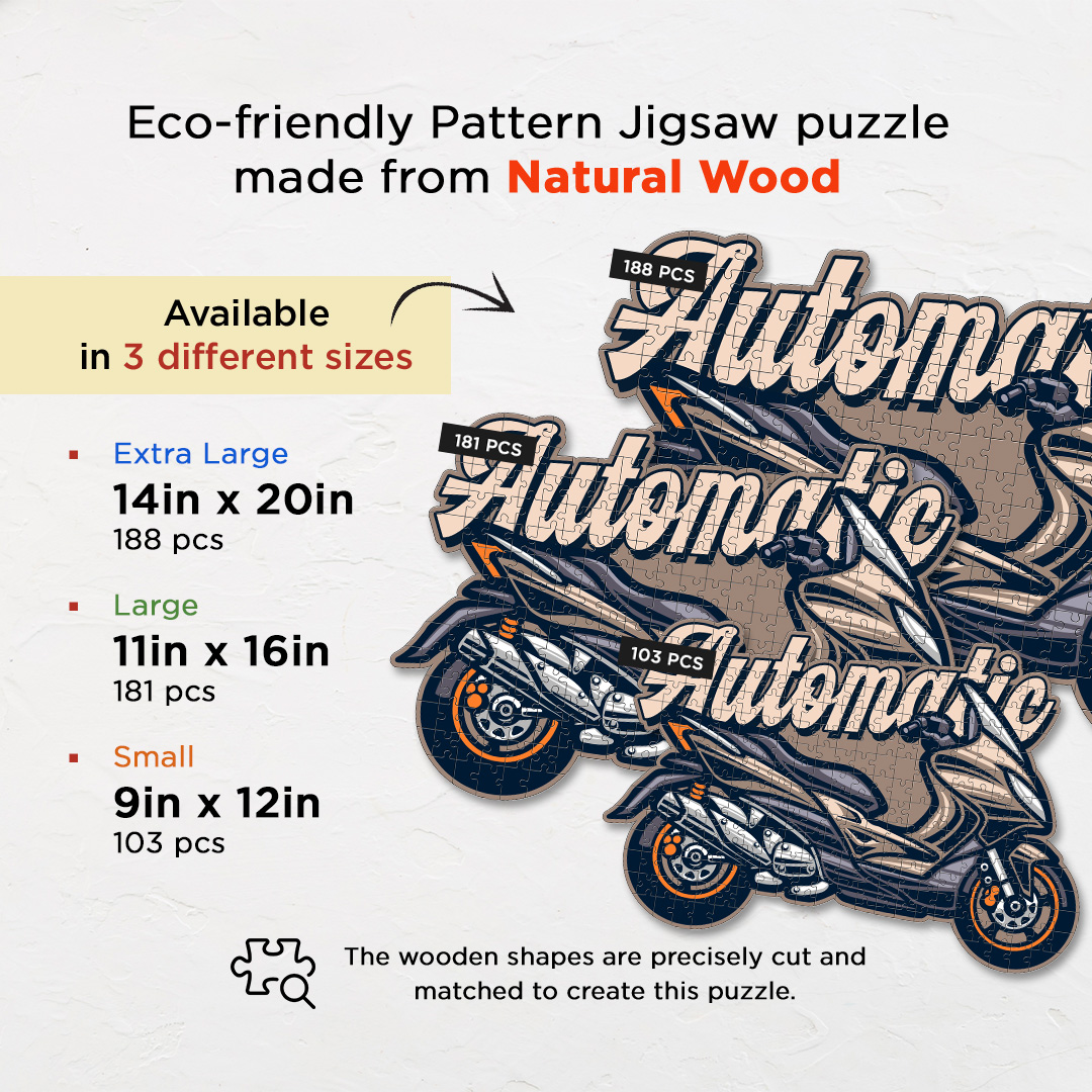 Automatic Motorcycle a perfectly crafted jigsaw puzzle for bike lovers