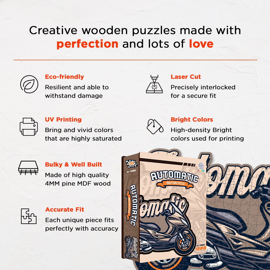 Automatic Motorcycle a perfectly crafted jigsaw puzzle for bike lovers