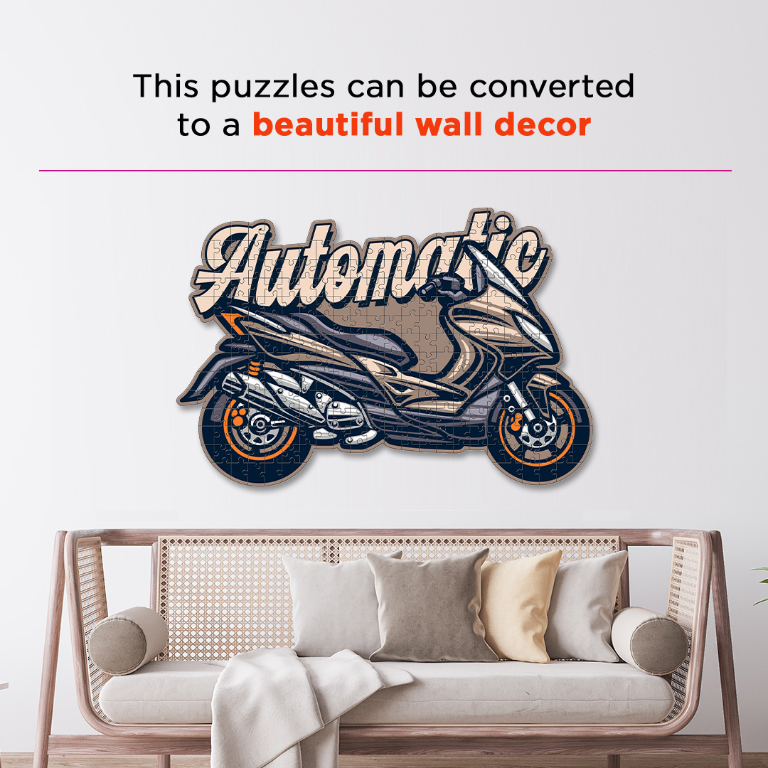 Automatic Motorcycle a perfectly crafted jigsaw puzzle for bike lovers