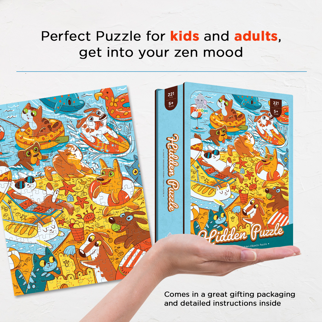 Beach Relaxation hidden objects puzzle perfect for the curious kids