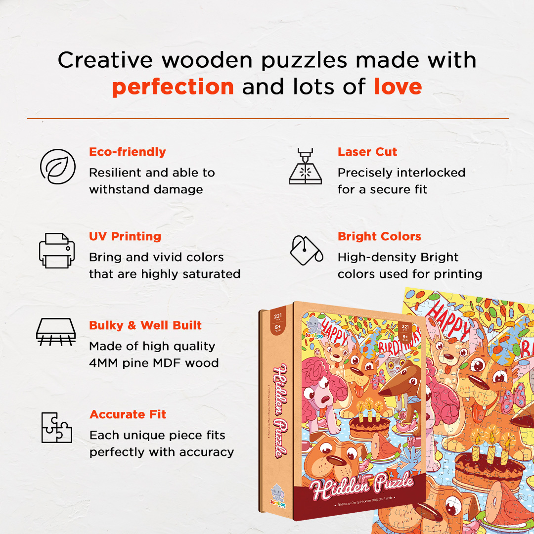 Birthday Party hidden objects puzzle perfect for the curious kids
