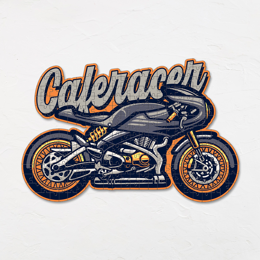Caferacer Motorcycle a perfectly crafted jigsaw puzzle for bike lovers