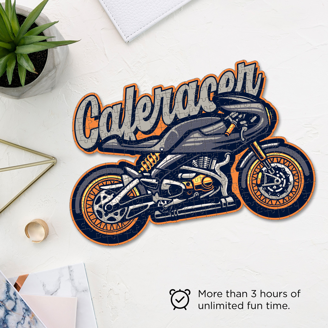 Caferacer Motorcycle a perfectly crafted jigsaw puzzle for bike lovers