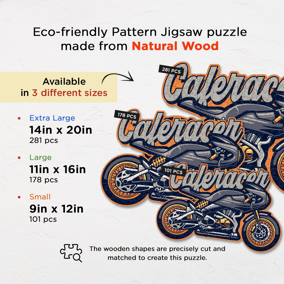 Caferacer Motorcycle a perfectly crafted jigsaw puzzle for bike lovers
