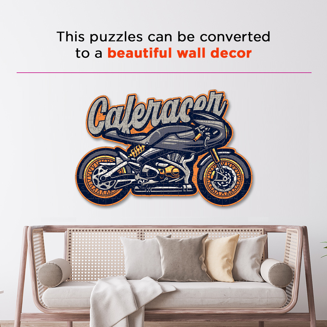 Caferacer Motorcycle a perfectly crafted jigsaw puzzle for bike lovers