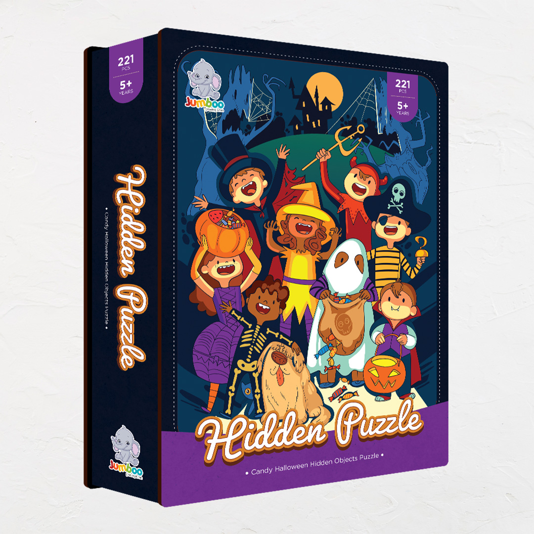 Candy Halloween hidden objects puzzle perfect for the curious kids