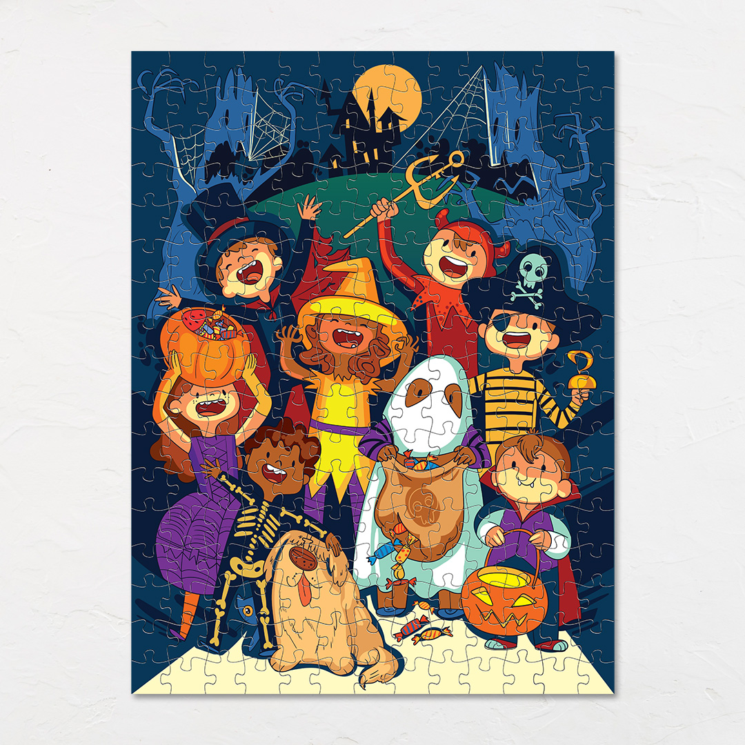Candy Halloween hidden objects puzzle perfect for the curious kids