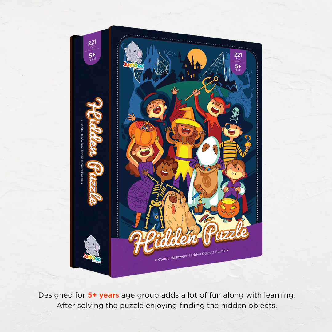 Candy Halloween hidden objects puzzle perfect for the curious kids