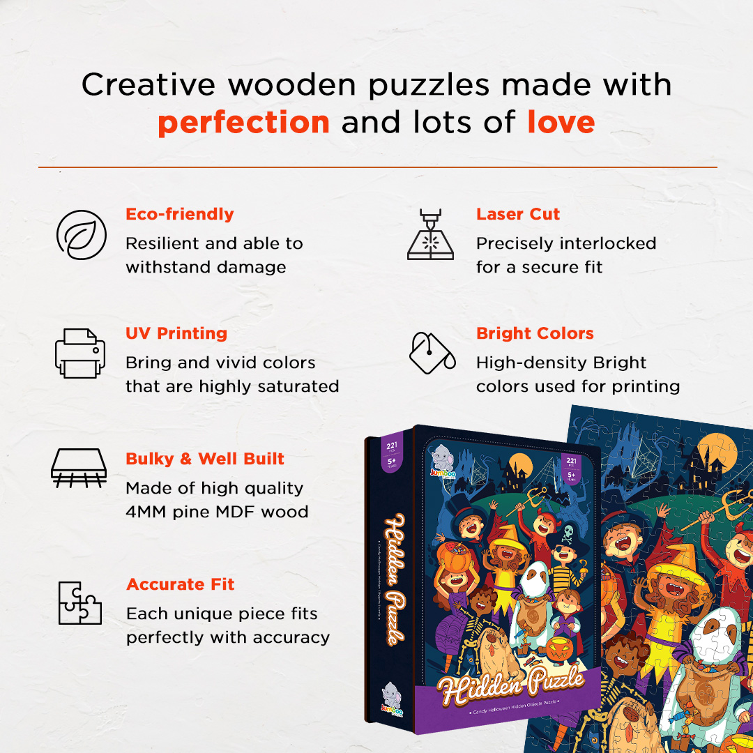 Candy Halloween hidden objects puzzle perfect for the curious kids