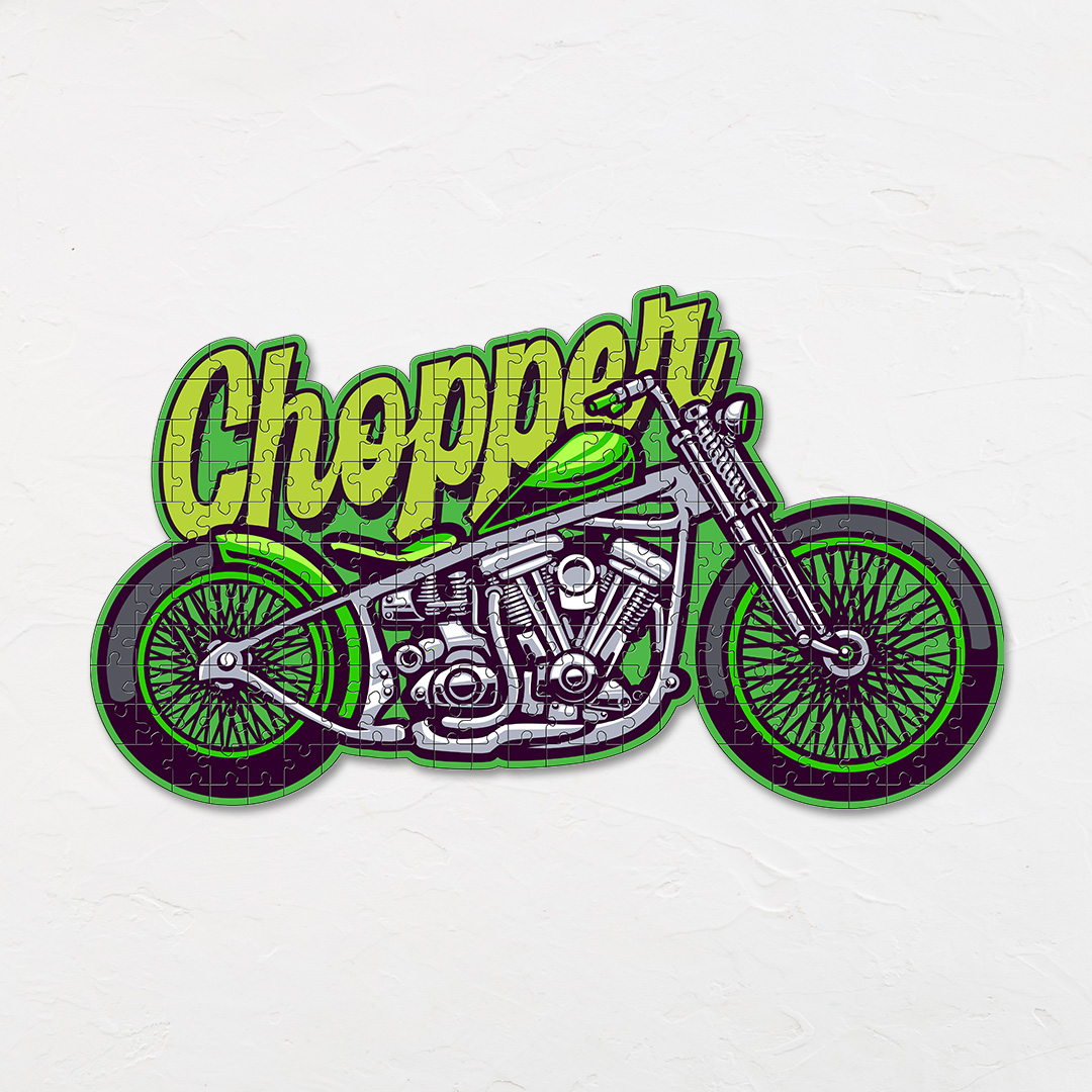 Chopper Motorcycle a perfectly crafted jigsaw puzzle for bike lovers