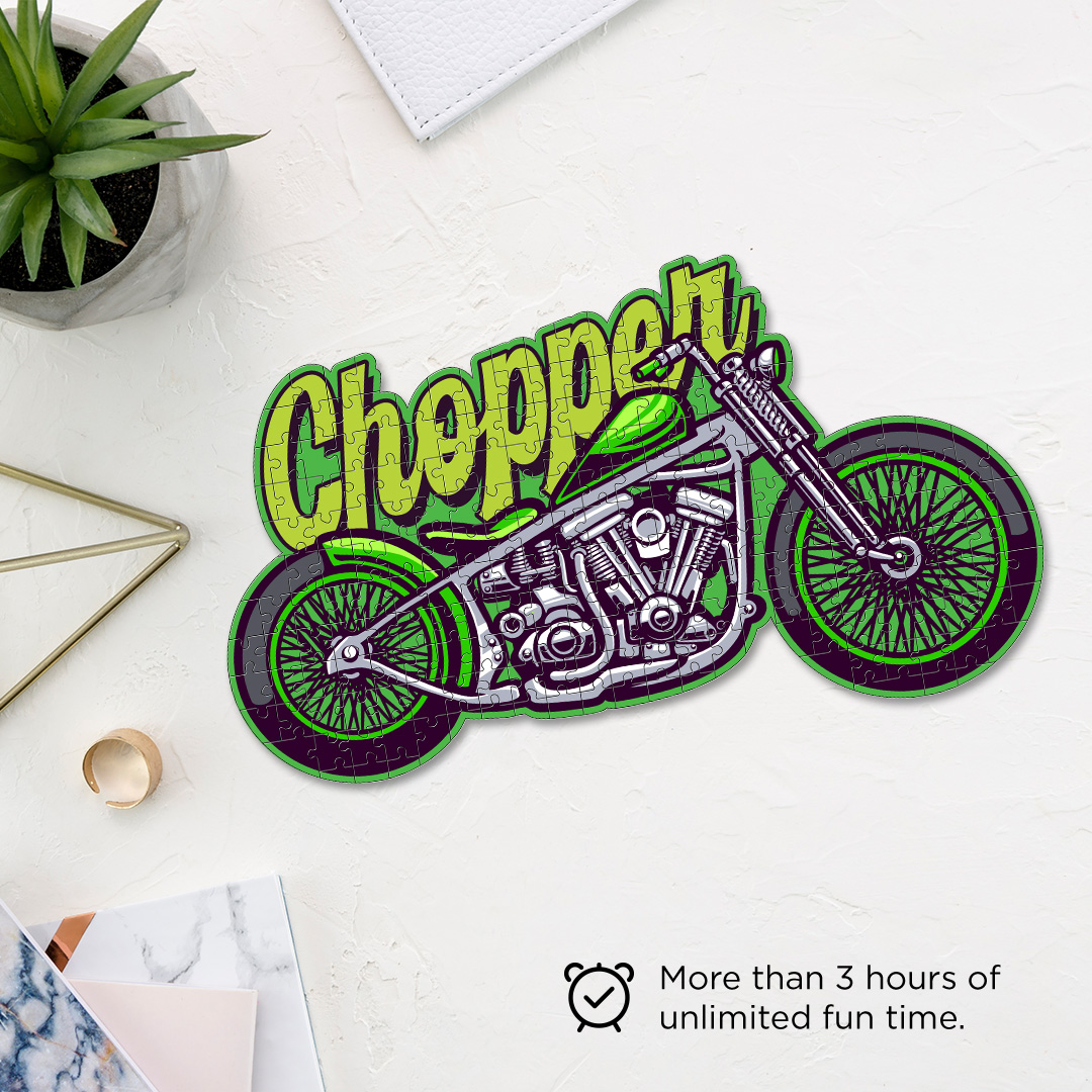 Chopper Motorcycle a perfectly crafted jigsaw puzzle for bike lovers