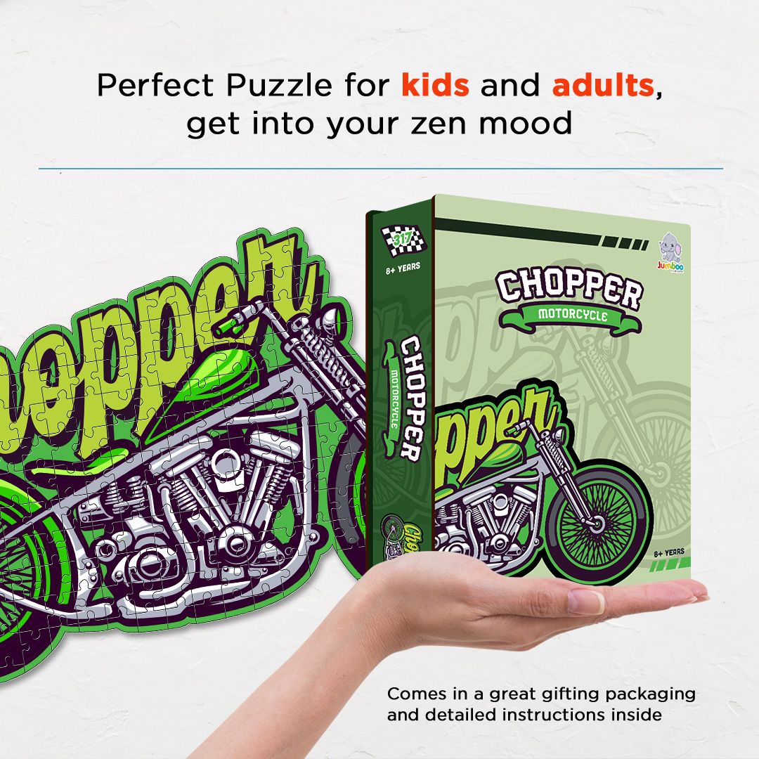 Chopper Motorcycle a perfectly crafted jigsaw puzzle for bike lovers