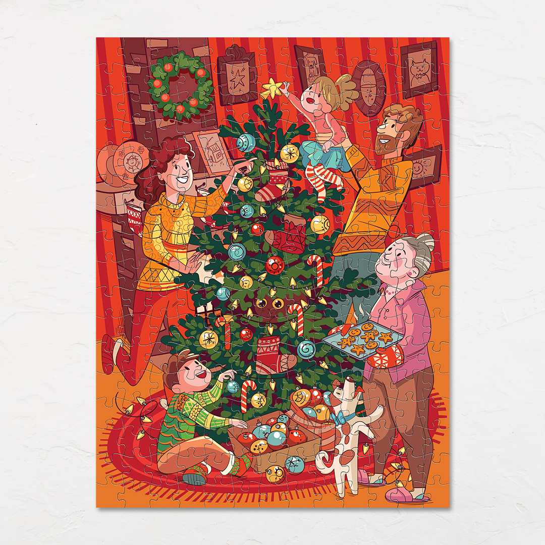 Christmas Eve hidden objects puzzle perfect for the curious kids