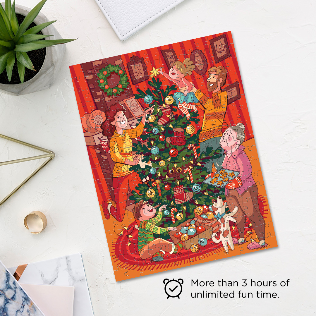 Christmas Eve hidden objects puzzle perfect for the curious kids
