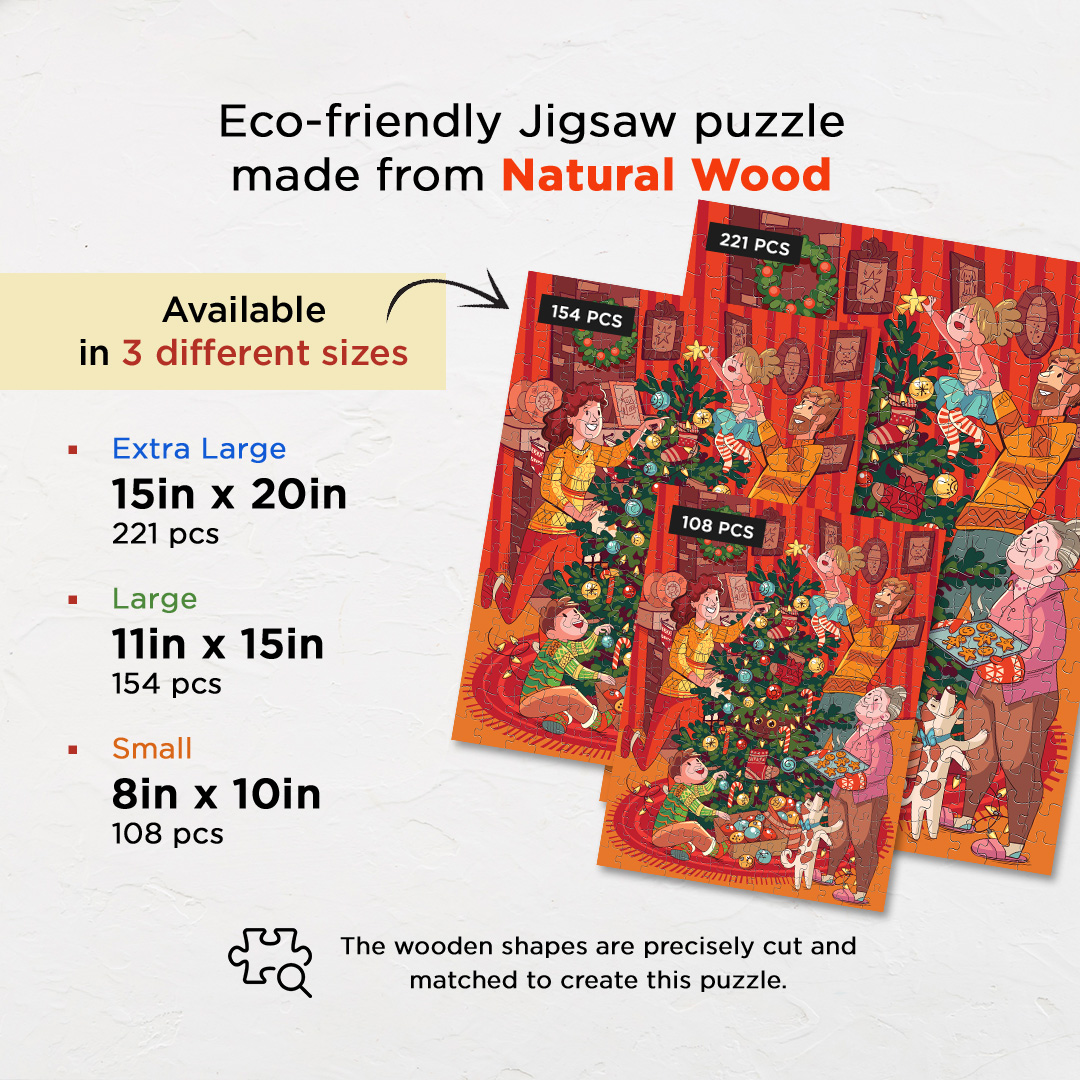 Christmas Eve hidden objects puzzle perfect for the curious kids
