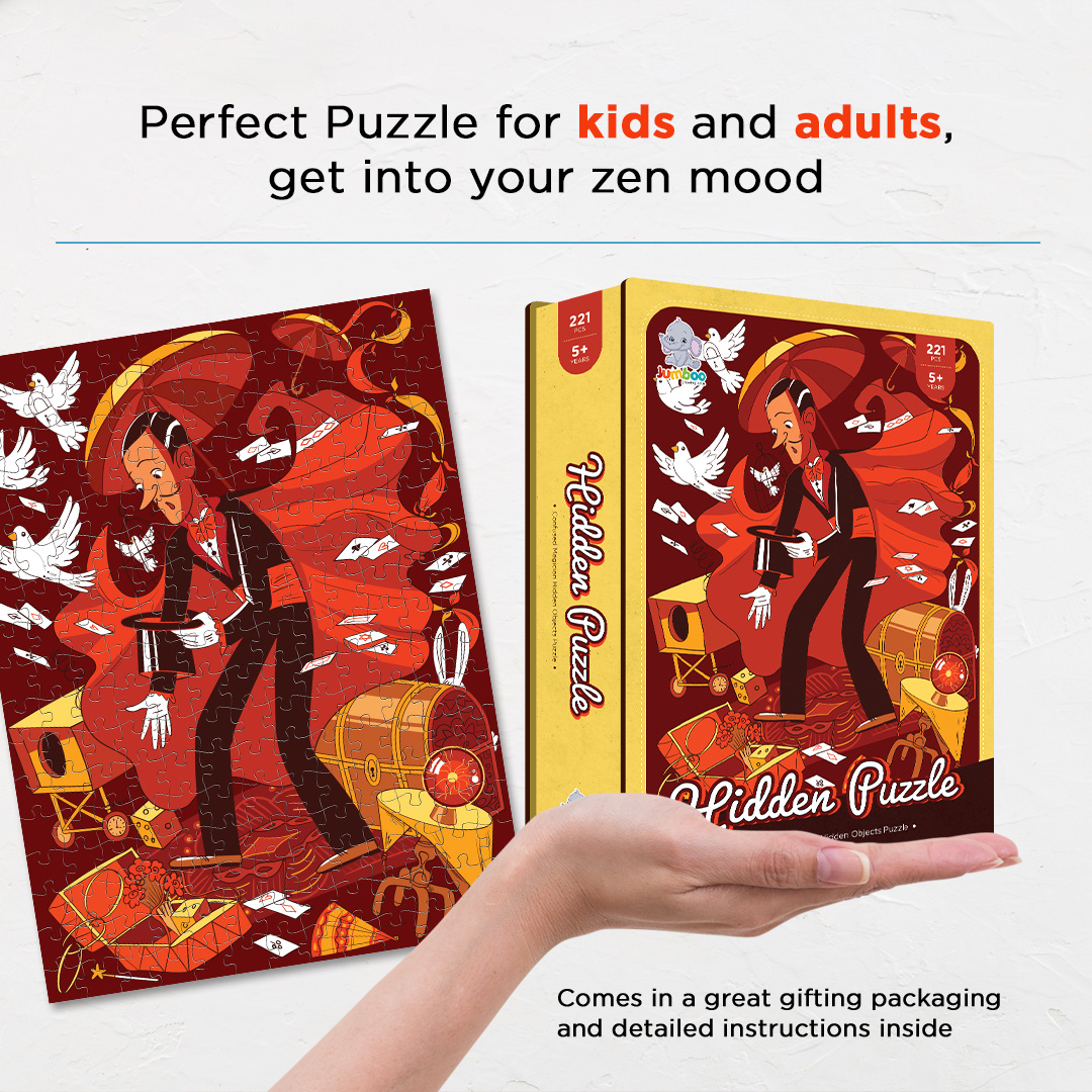 Confused Magician hidden objects puzzle perfect for the curious kids
