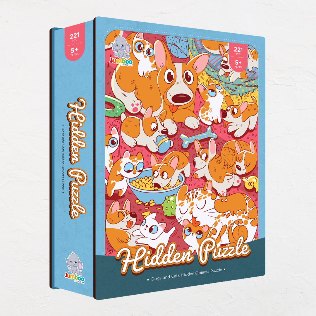 Dogs and Cats hidden objects puzzle perfect for the curious kids
