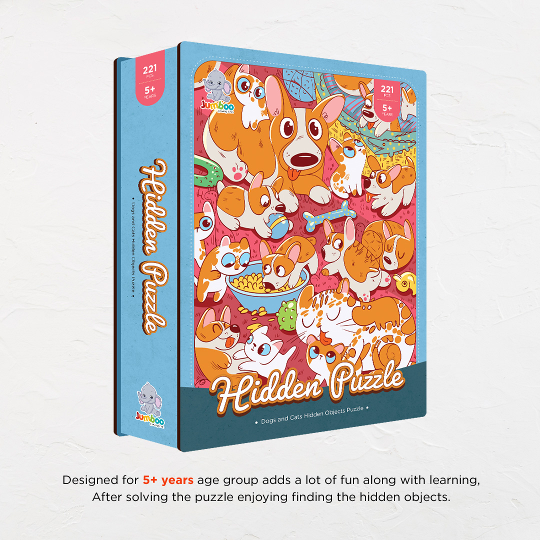 Dogs and Cats hidden objects puzzle perfect for the curious kids