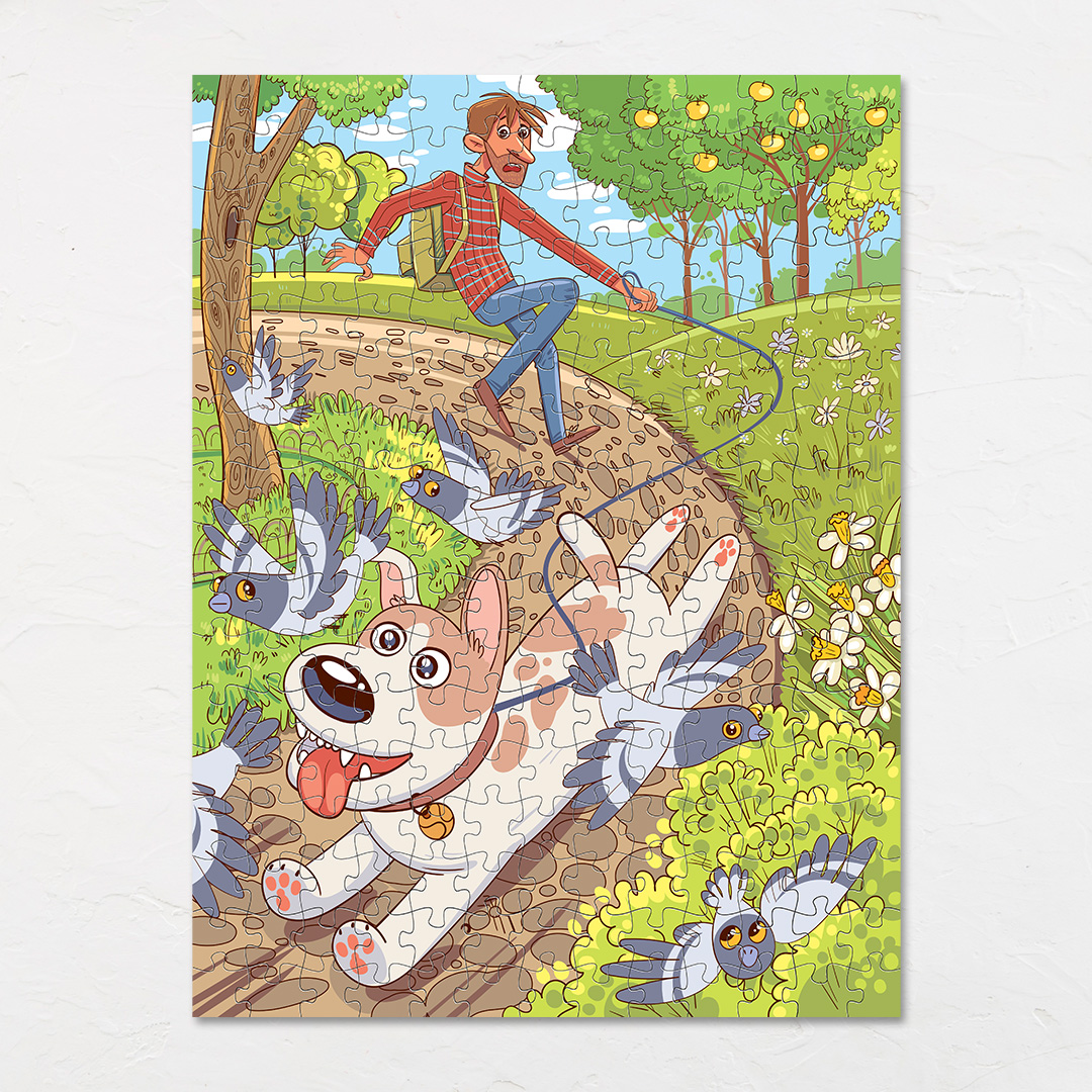 Dragging Around Park objects puzzle perfect for the curious kids