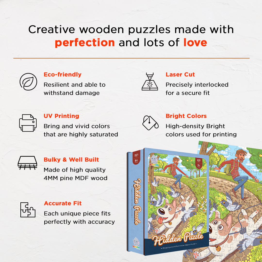 Dragging Around Park objects puzzle perfect for the curious kids
