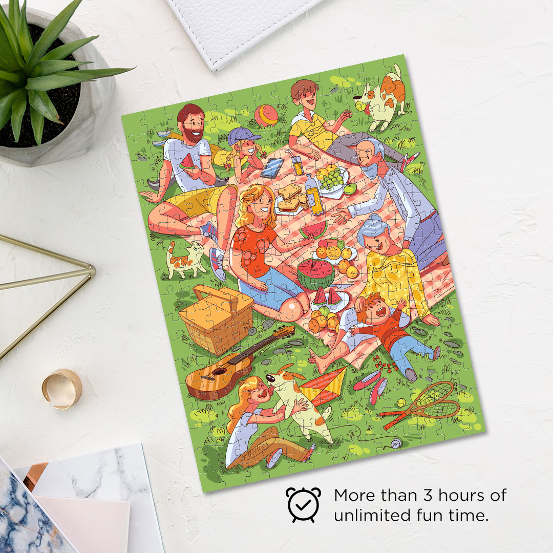 Family Picnic hidden objects puzzle perfect for the curious kids