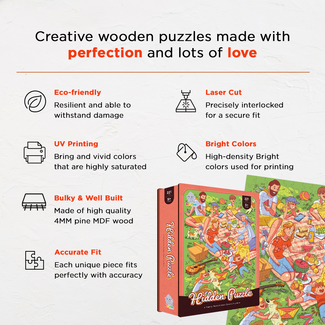 Family Picnic hidden objects puzzle perfect for the curious kids