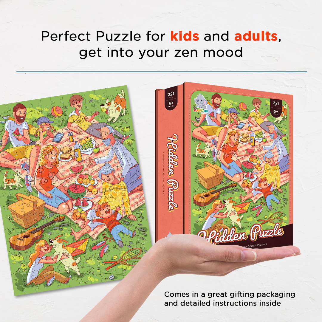Family Picnic hidden objects puzzle perfect for the curious kids