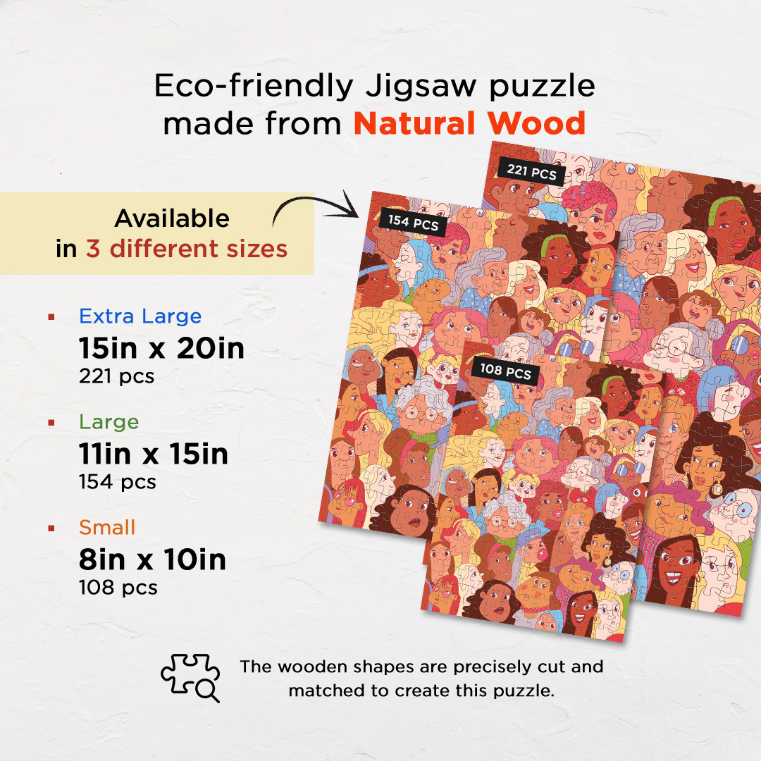 Female Faces hidden objects puzzle perfect for the curious kids