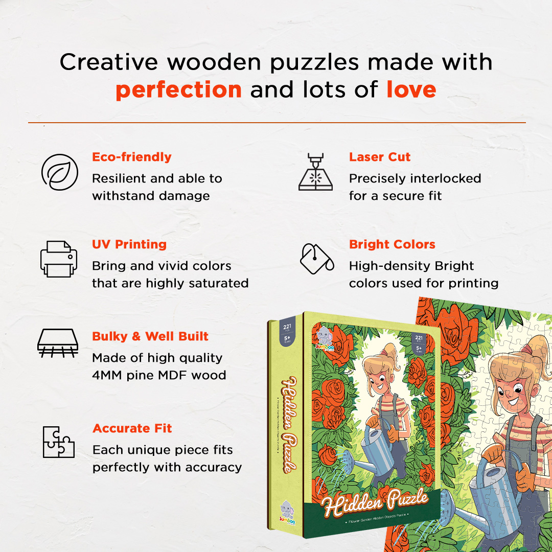 Flower Garden hidden objects puzzle perfect for the curious kids