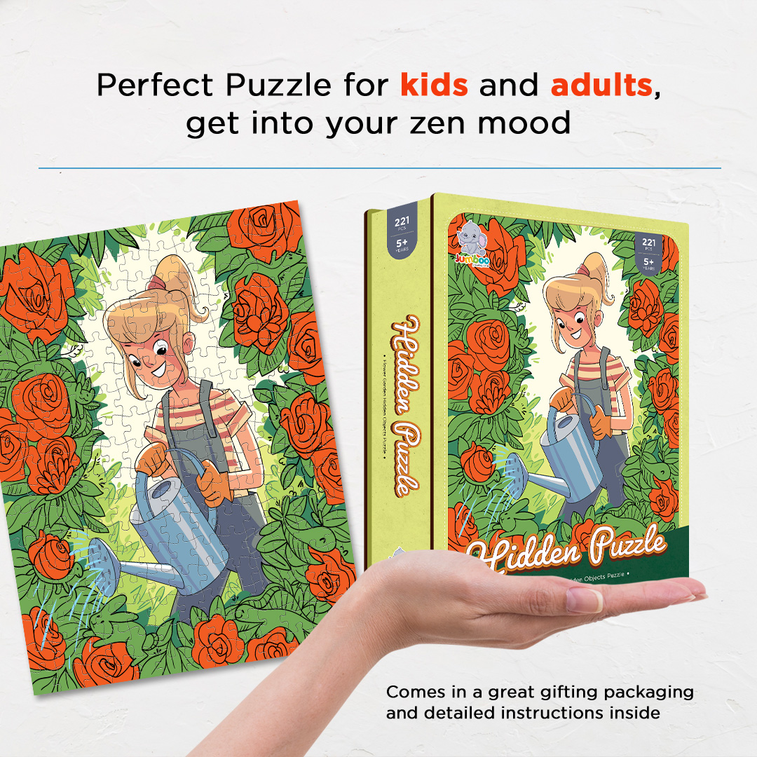 Flower Garden hidden objects puzzle perfect for the curious kids