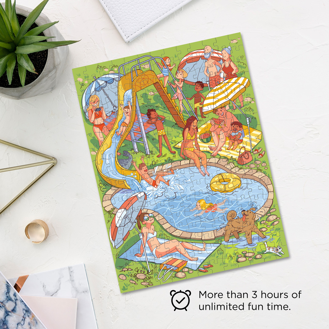 Fun at Poolside hidden objects puzzle perfect for the curious kids