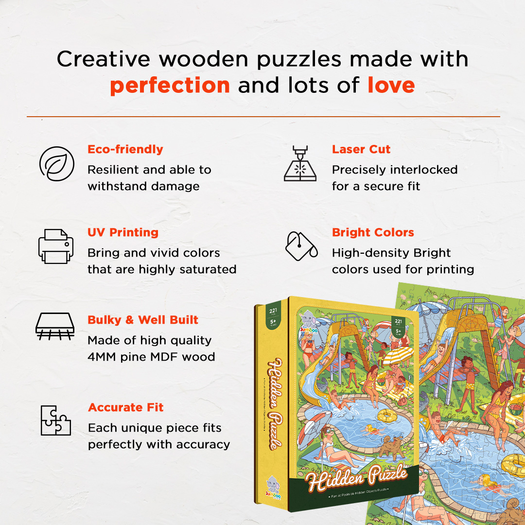 Fun at Poolside hidden objects puzzle perfect for the curious kids
