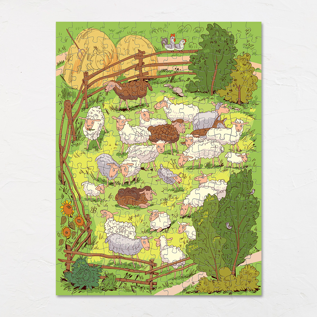 Herding Sheep objects puzzle perfect for the curious kids