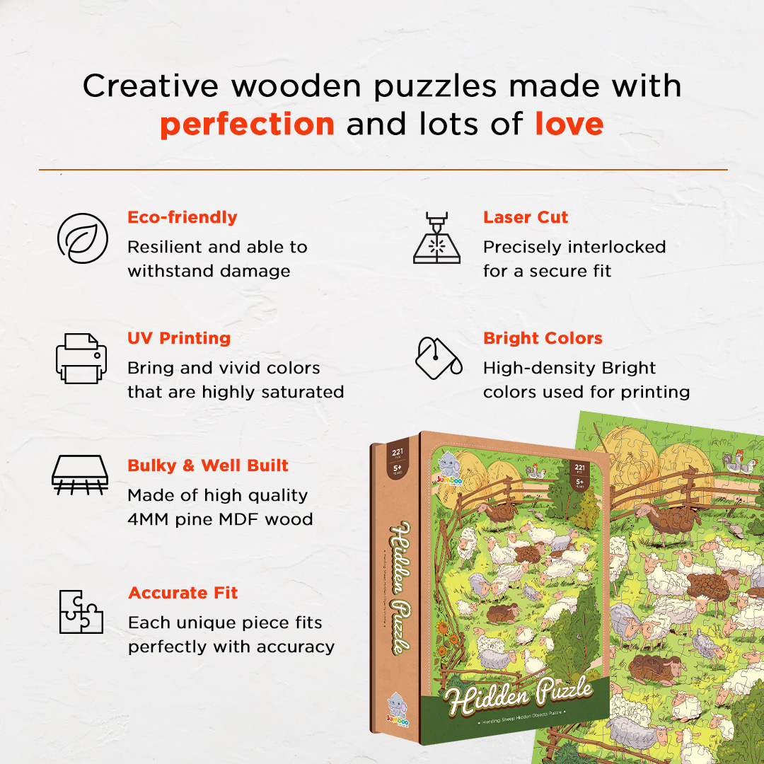 Herding Sheep objects puzzle perfect for the curious kids