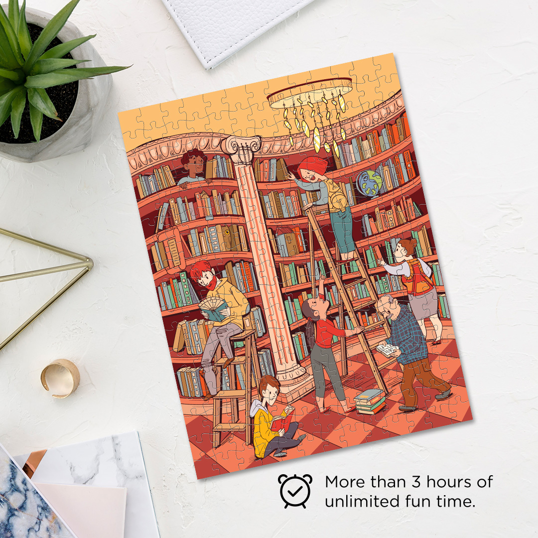 Inside Library hidden objects puzzle perfect for the curious kids