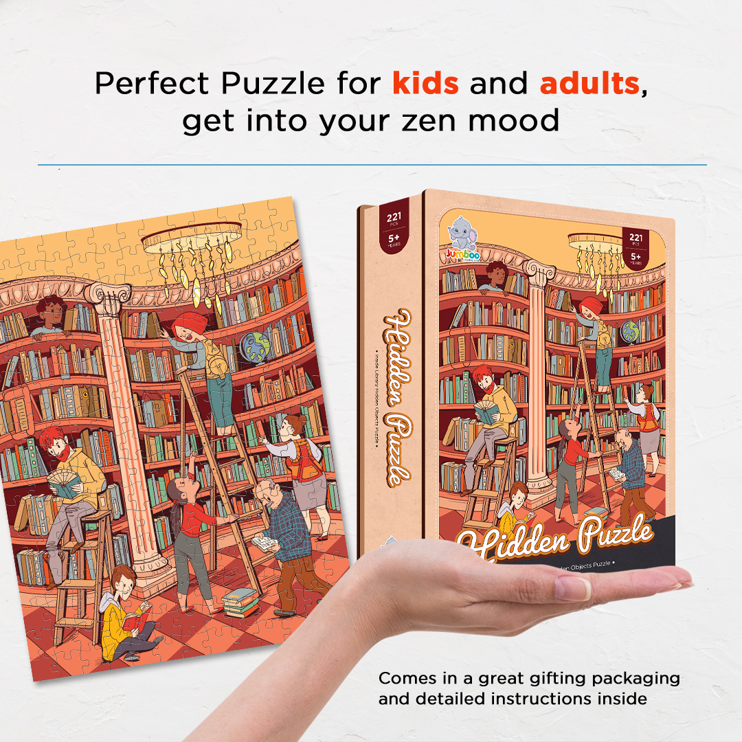 Inside Library hidden objects puzzle perfect for the curious kids