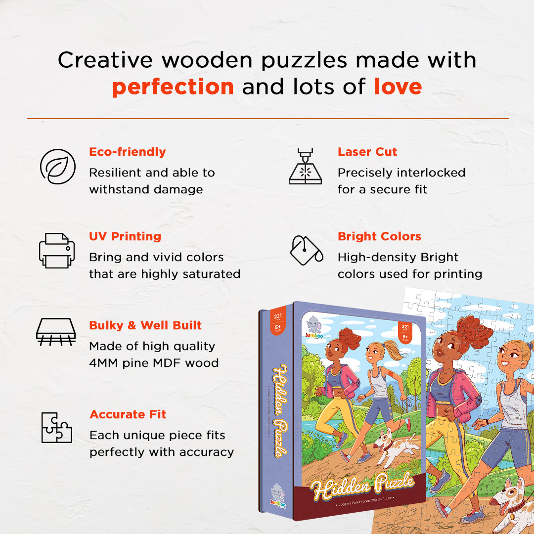 Joggers Park objects puzzle perfect for the curious kids