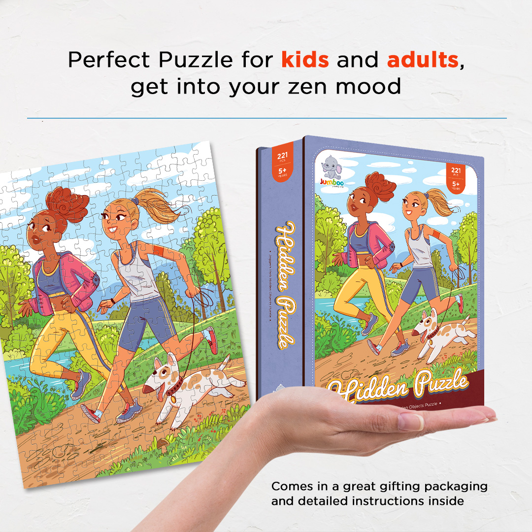 Joggers Park objects puzzle perfect for the curious kids