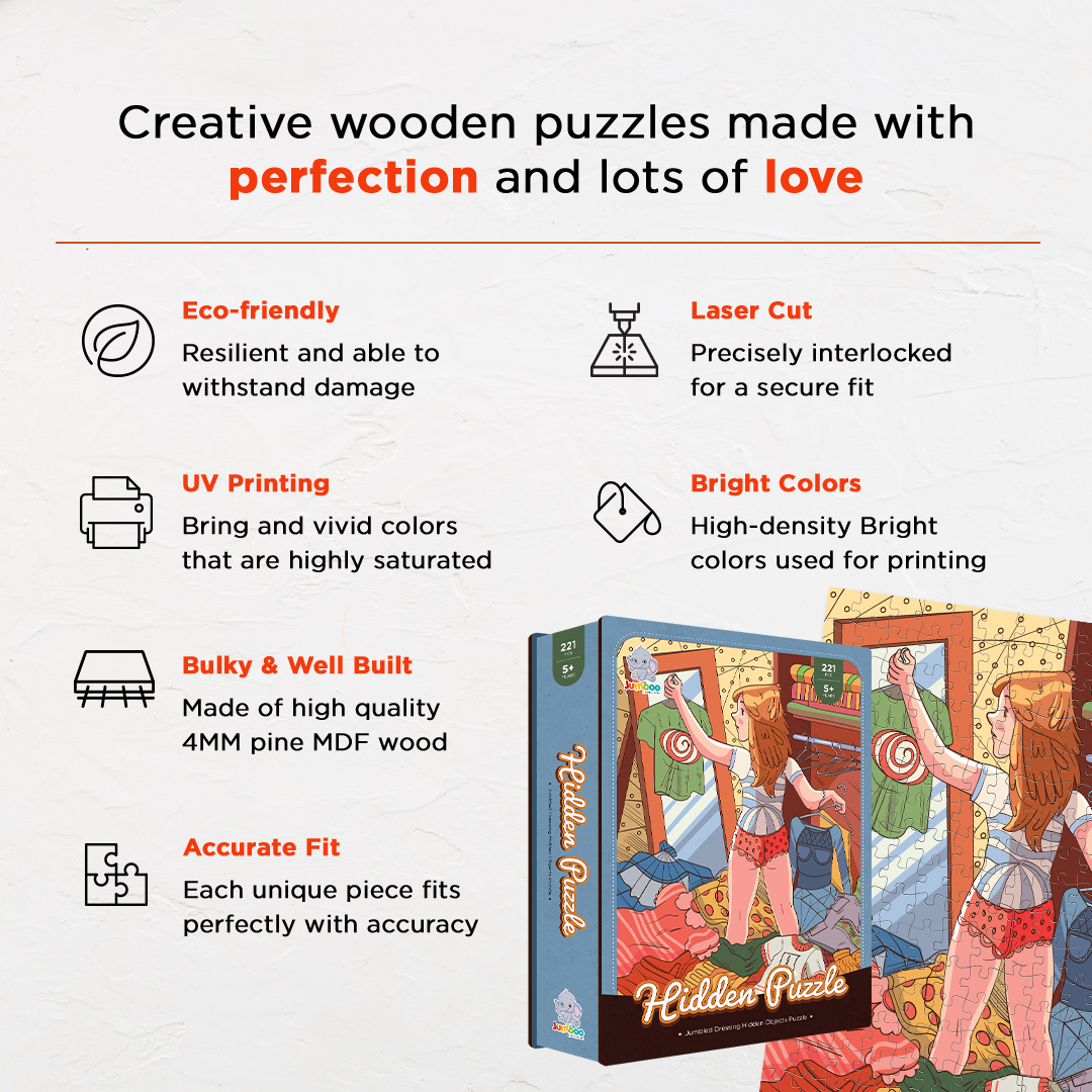 Jumbled Dressing hidden objects puzzle perfect for the curious kids