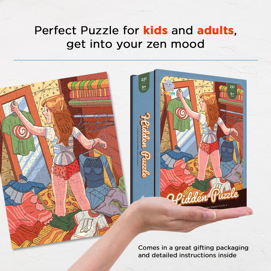 Jumbled Dressing hidden objects puzzle perfect for the curious kids