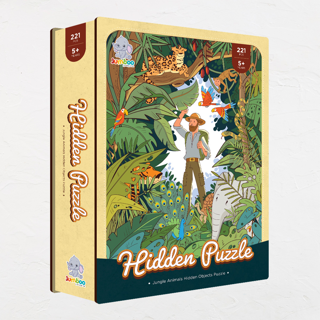 Jungle Animals objects puzzle perfect for the curious kids