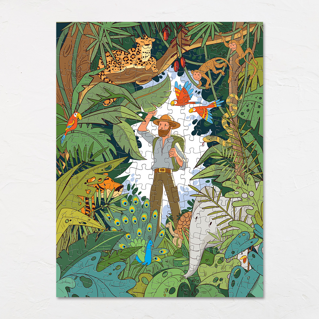 Jungle Animals objects puzzle perfect for the curious kids