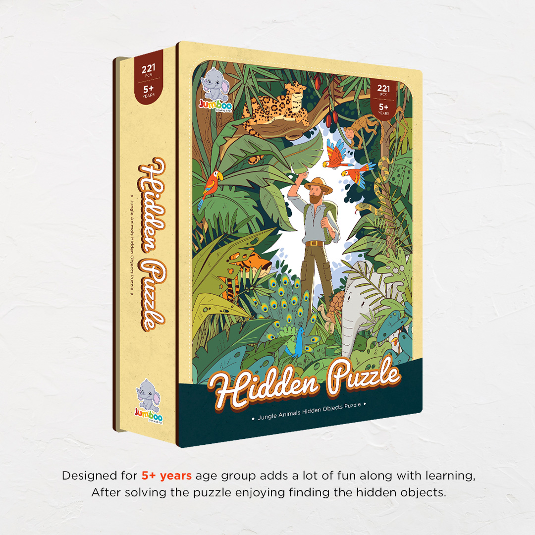 Jungle Animals objects puzzle perfect for the curious kids