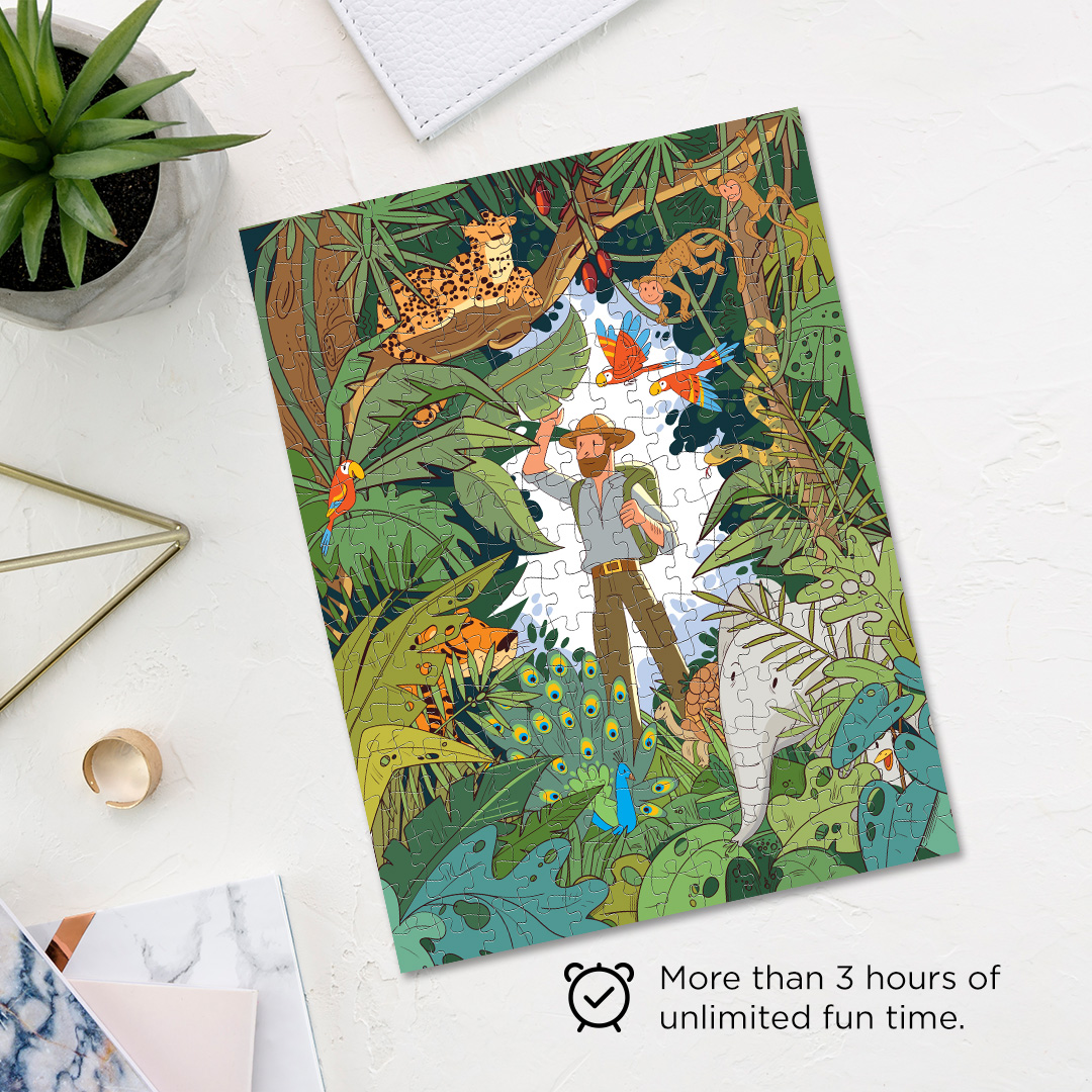 Jungle Animals objects puzzle perfect for the curious kids