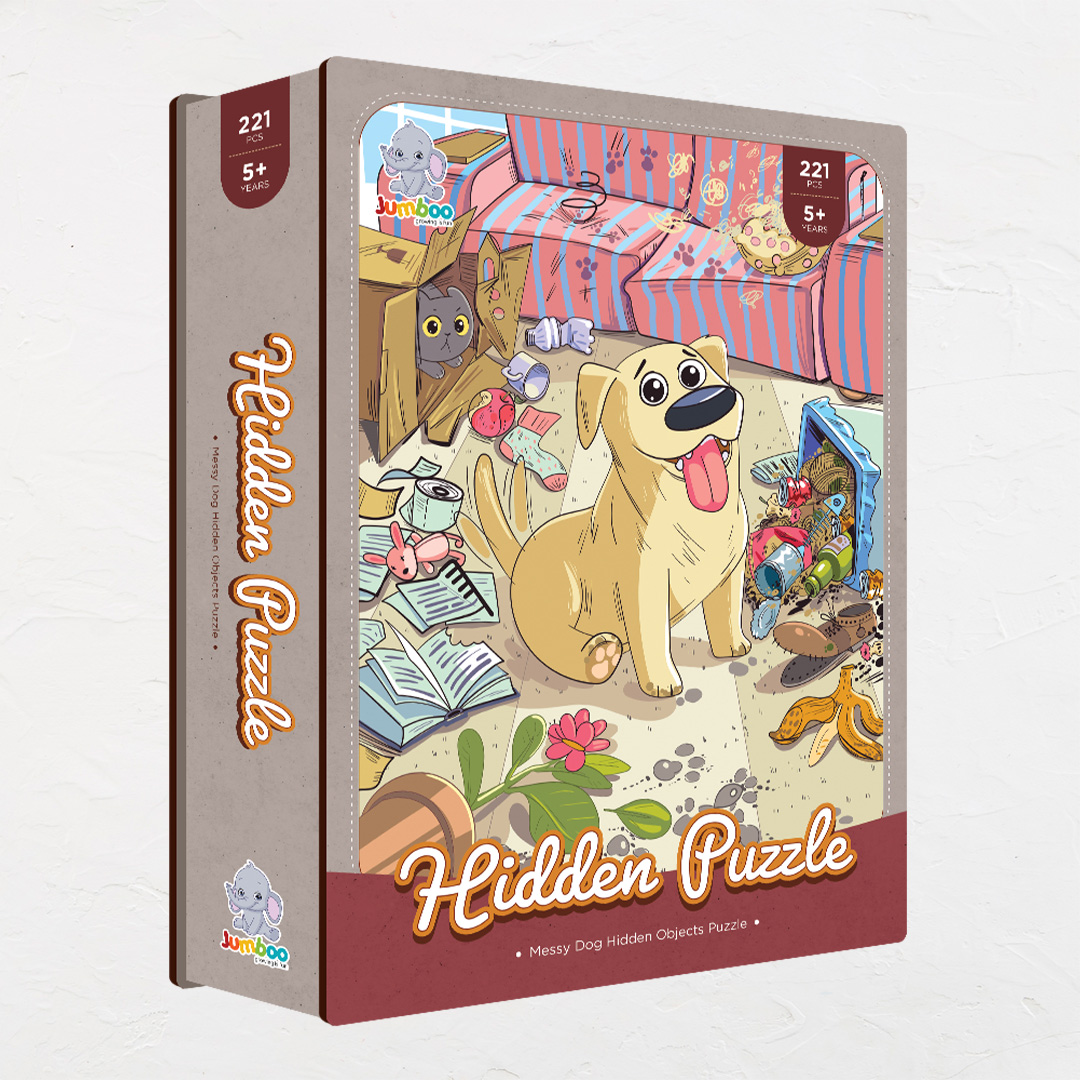 Messy Dog objects puzzle perfect for the curious kids