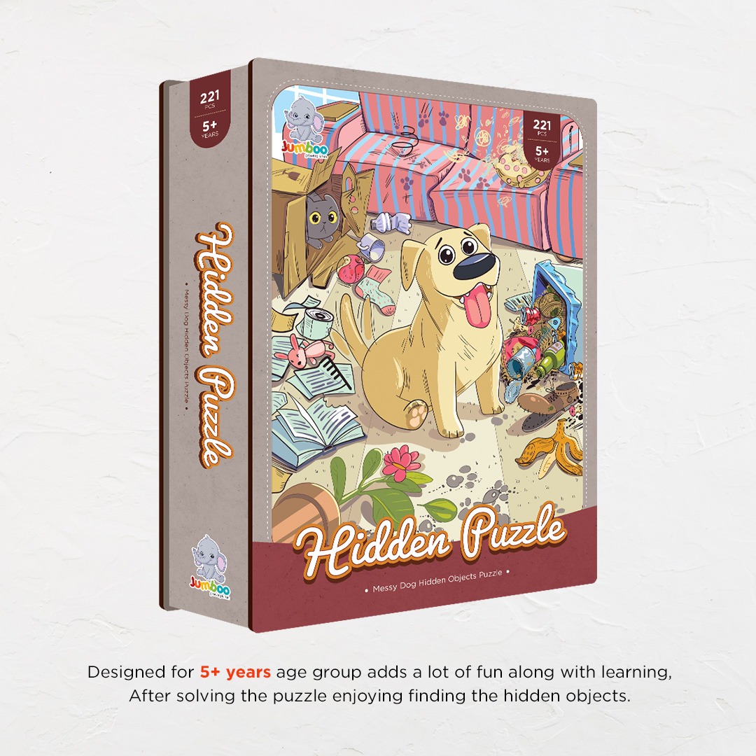 Messy Dog objects puzzle perfect for the curious kids