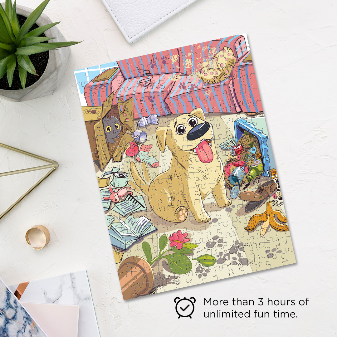 Messy Dog objects puzzle perfect for the curious kids