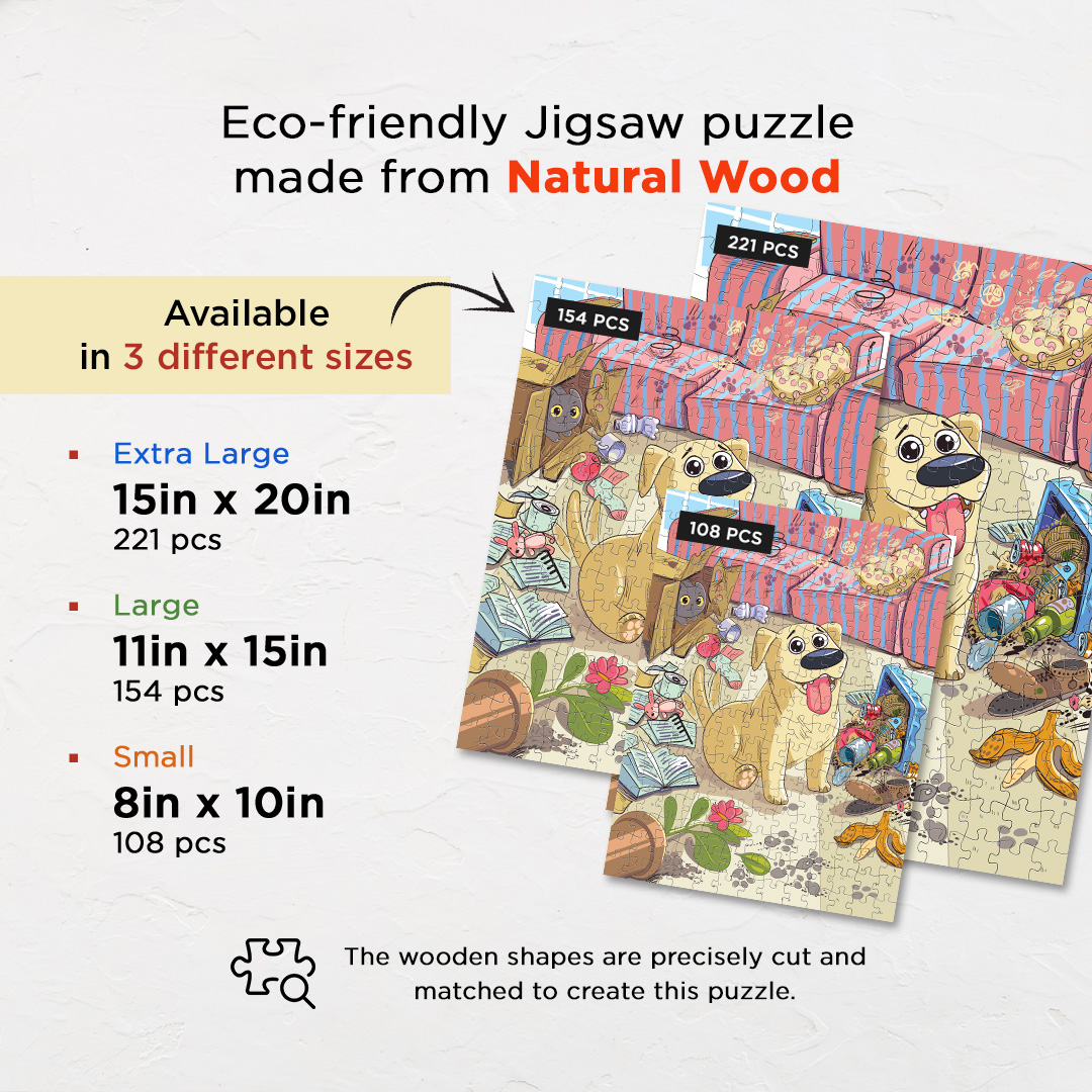 Messy Dog objects puzzle perfect for the curious kids