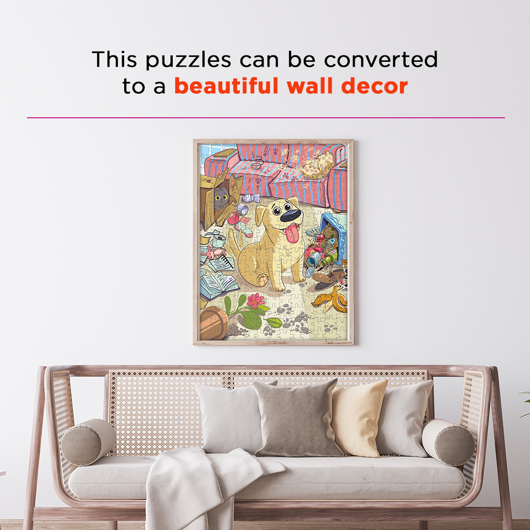 Messy Dog objects puzzle perfect for the curious kids