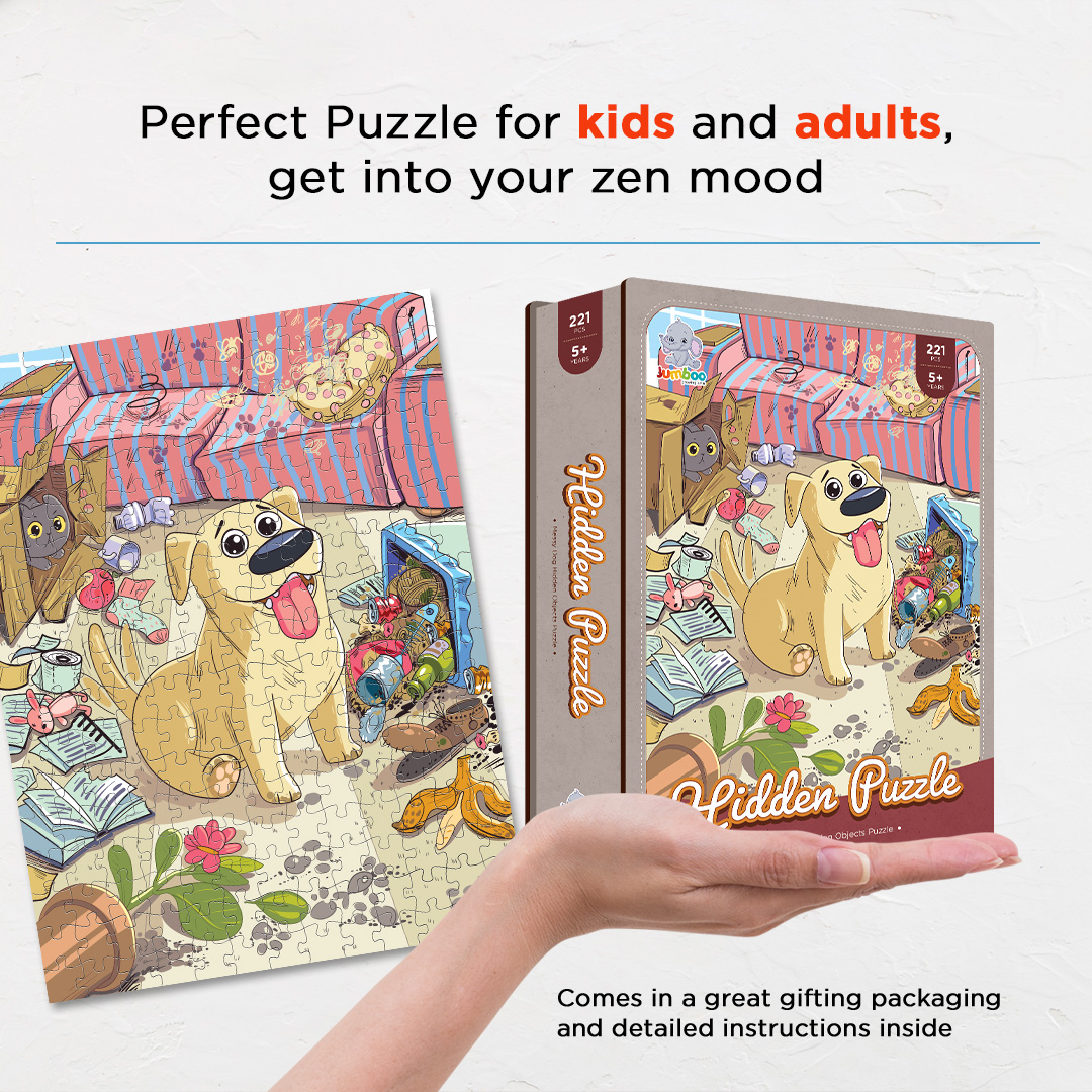 Messy Dog objects puzzle perfect for the curious kids